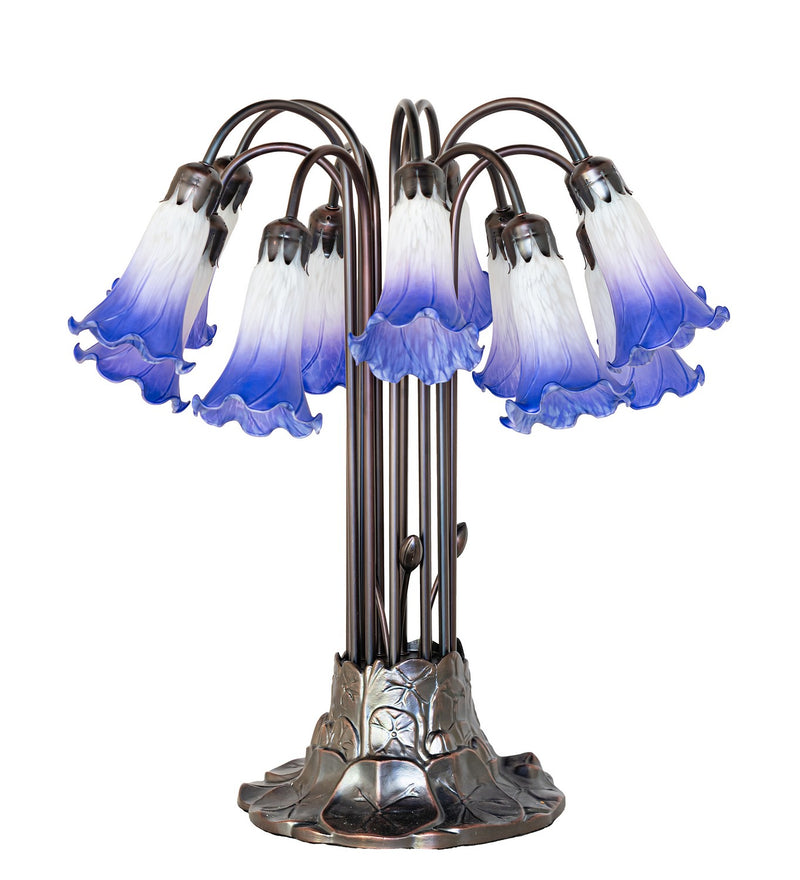 Meyda Tiffany 273426 12 Light Table Lamp, Mahogany Bronze