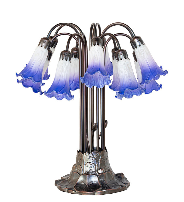 Meyda Tiffany 273426 12 Light Table Lamp, Mahogany Bronze
