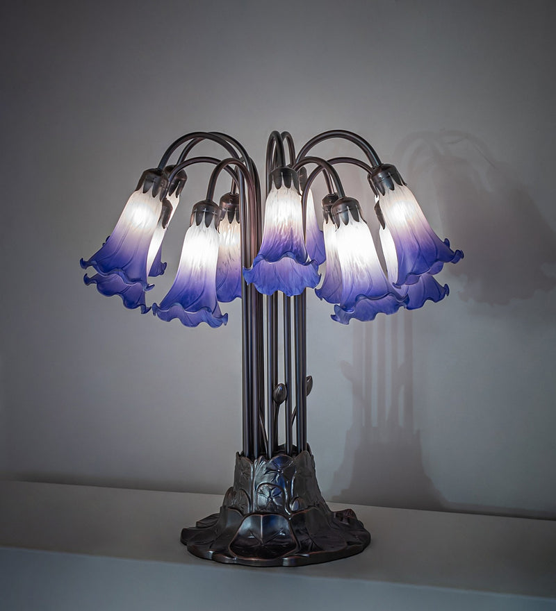 Meyda Tiffany 273426 12 Light Table Lamp, Mahogany Bronze