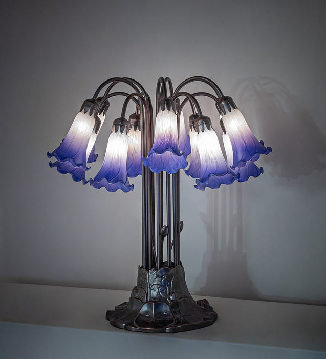 Meyda Tiffany 273426 12 Light Table Lamp, Mahogany Bronze
