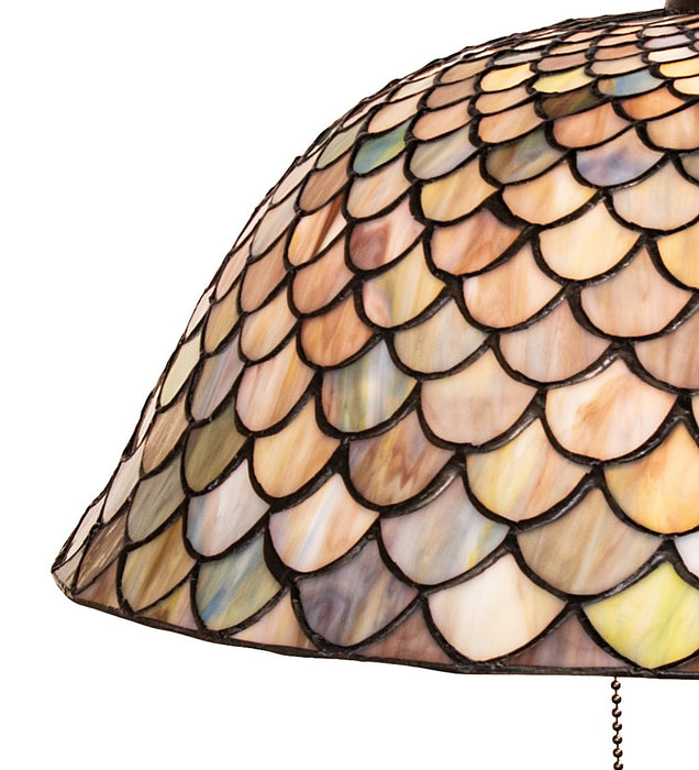 Meyda Tiffany 273849 Two Light Table Lamp, Mahogany Bronze