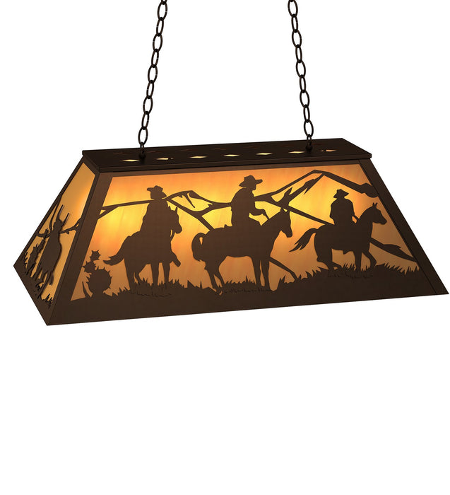 Meyda Tiffany 274122 Six Light Pendant, Timeless Bronze