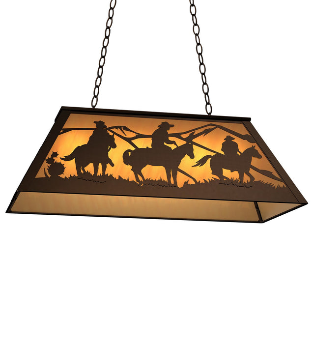 Meyda Tiffany 274122 Six Light Pendant, Timeless Bronze