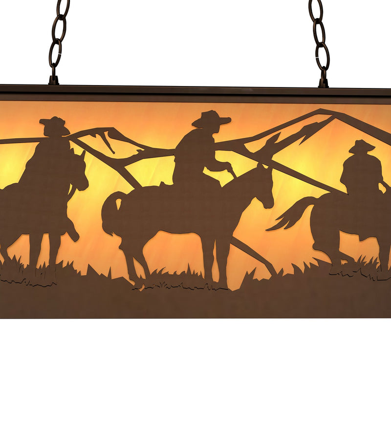 Meyda Tiffany 274122 Six Light Pendant, Timeless Bronze