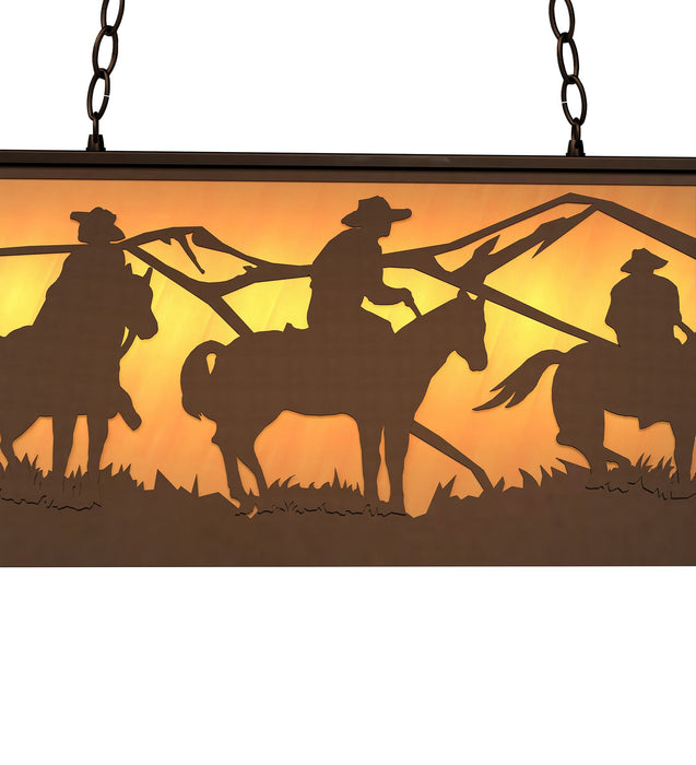 Meyda Tiffany 274122 Six Light Pendant, Timeless Bronze