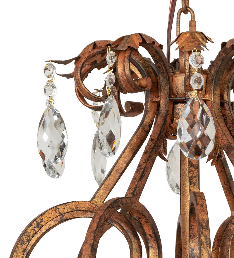 Meyda Tiffany 274242 20 Light Chandelier, Autumn Leaf