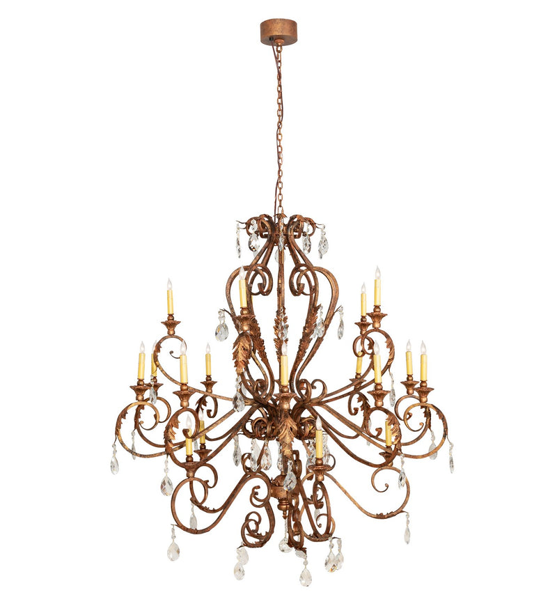Meyda Tiffany 274242 20 Light Chandelier, Autumn Leaf