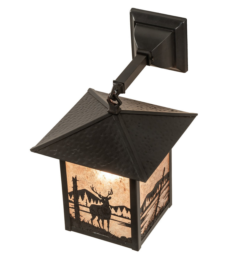 Meyda Tiffany 39863 One Light Wall Sconce, Craftsman Brown