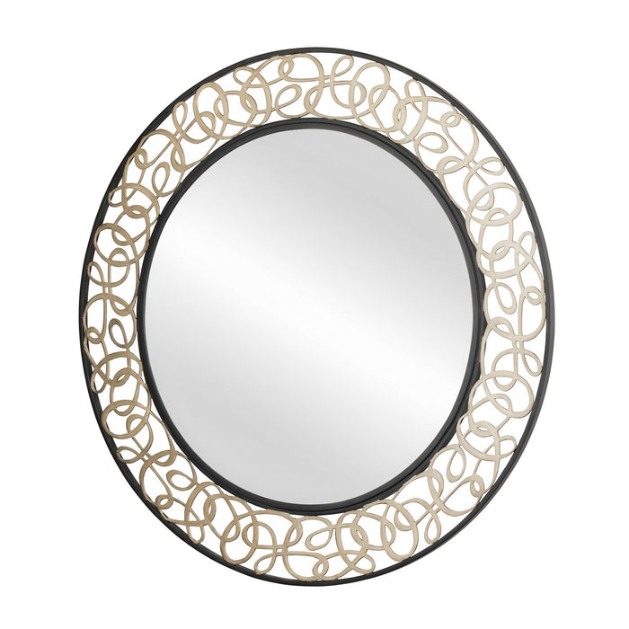 Varaluz 381MI33MBAR Mirror, Matte Black/Artifact