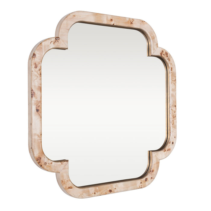 Varaluz 455MI50B Wall Mirror, Poplar Burl/Weathered Brass