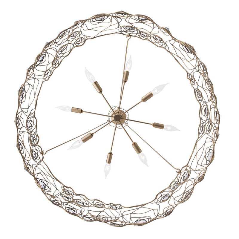 Varaluz 500C08HGOB Eight Light Chandelier, Havana Gold Ombre