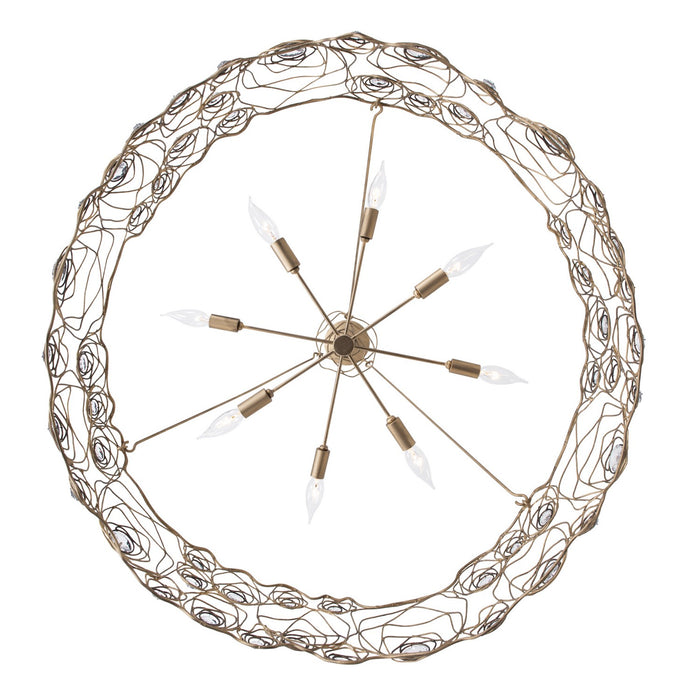 Varaluz 500C08HGOB Eight Light Chandelier, Havana Gold Ombre