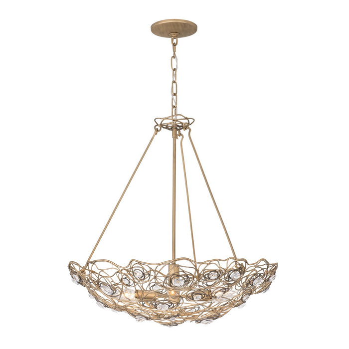 Varaluz 500P06HGOB Six Light Pendant, Havana Gold Ombre