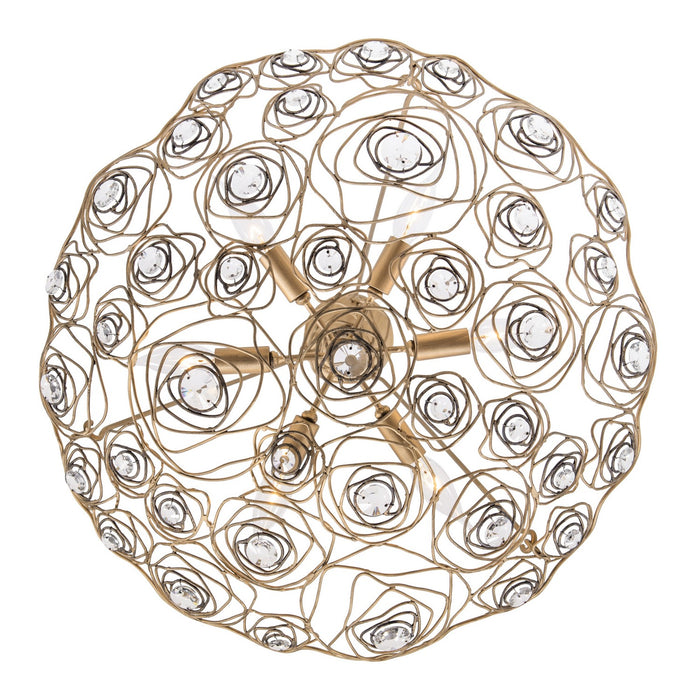 Varaluz 500P06HGOB Six Light Pendant, Havana Gold Ombre