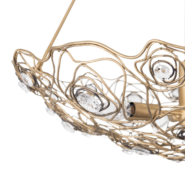 Varaluz 500P06HGOB Six Light Pendant, Havana Gold Ombre