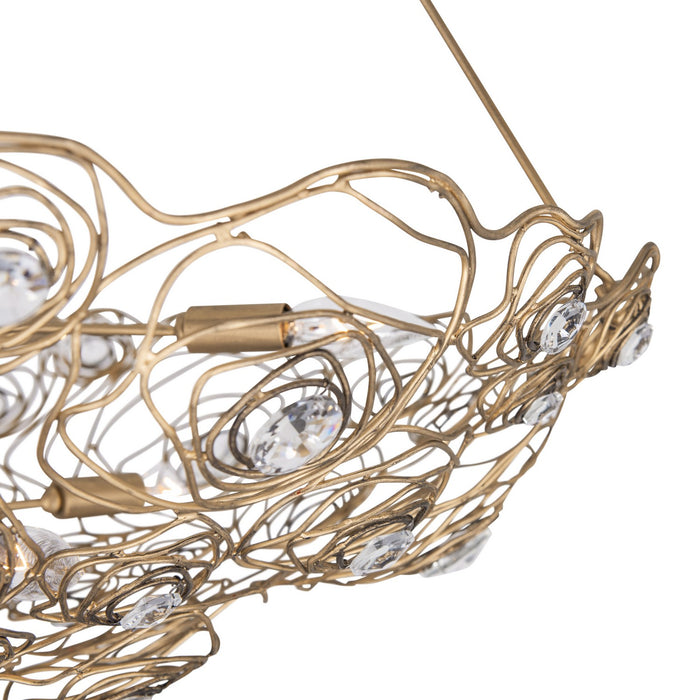 Varaluz 500P08HGOB Eight Light Pendant, Havana Gold Ombre