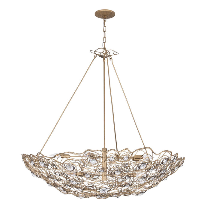 Varaluz 500P10HGOB Ten Light Pendant, Havana Gold Ombre