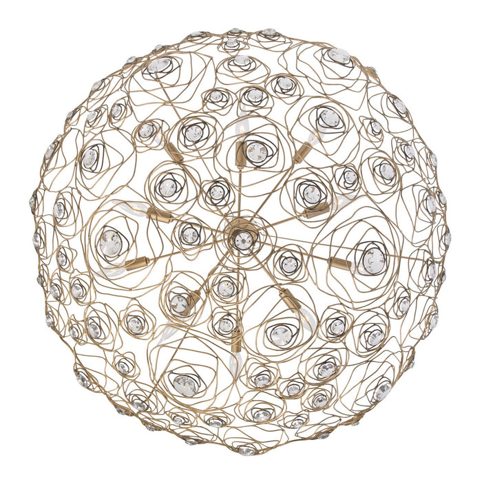 Varaluz 500P10HGOB Ten Light Pendant, Havana Gold Ombre