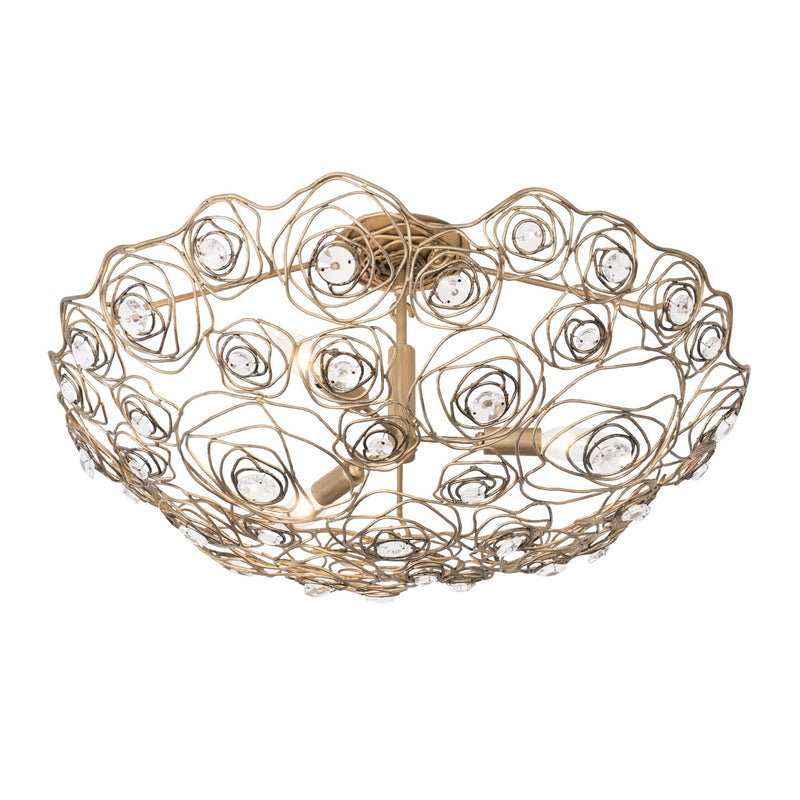 Varaluz 500S03HGOB Three Light Semi-Flush Mount, Havana Gold Ombre