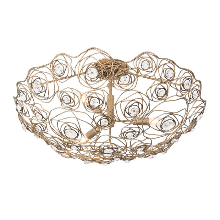 Varaluz 500S03HGOB Three Light Semi-Flush Mount, Havana Gold Ombre