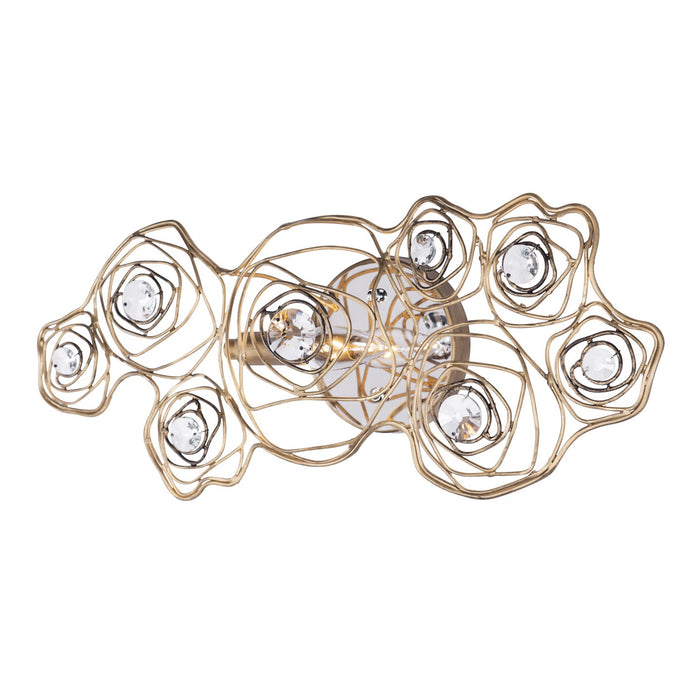Varaluz 500W01HGOB One Light Wall Sconce, Havana Gold Ombre/Polished Stainless Accents