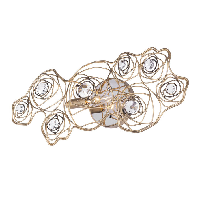 Varaluz 500W01HGOB One Light Wall Sconce, Havana Gold Ombre/Polished Stainless Accents