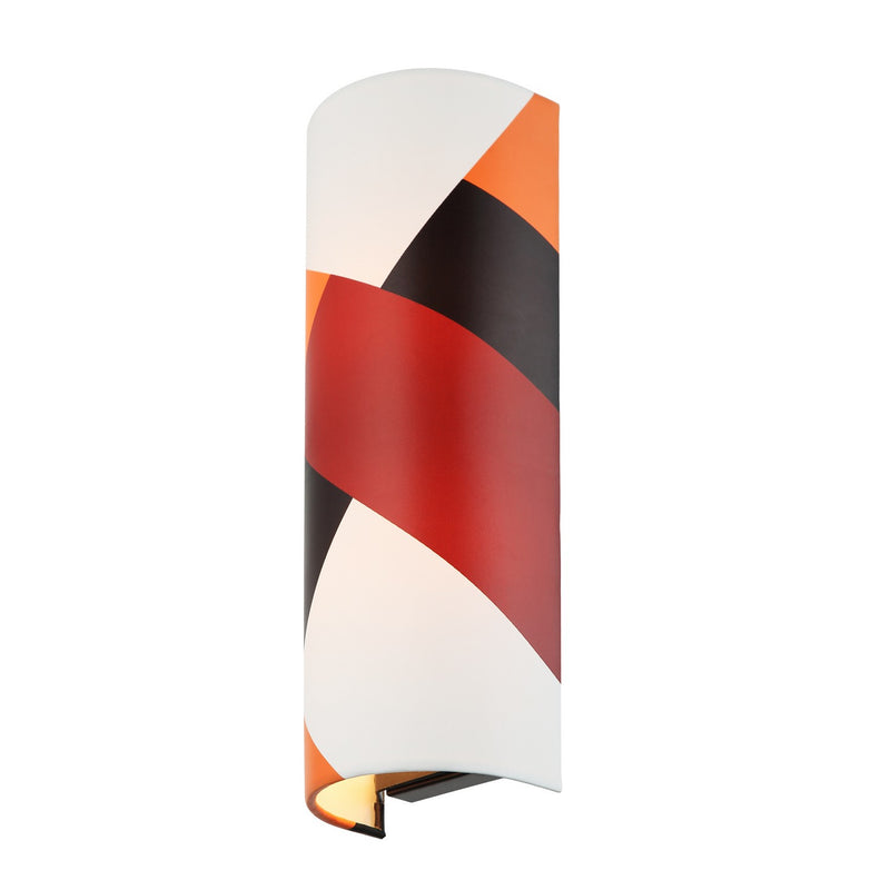 Varaluz 501B02BLSB Two Light Bath, Black/Satin Brass/Patchwork