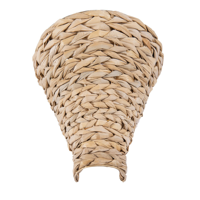 Varaluz 502W01FGN One Light Wall Sconce, French Gold/Natural Seagrass