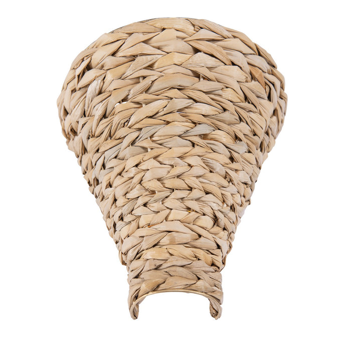 Varaluz 502W01FGN One Light Wall Sconce, French Gold/Natural Seagrass