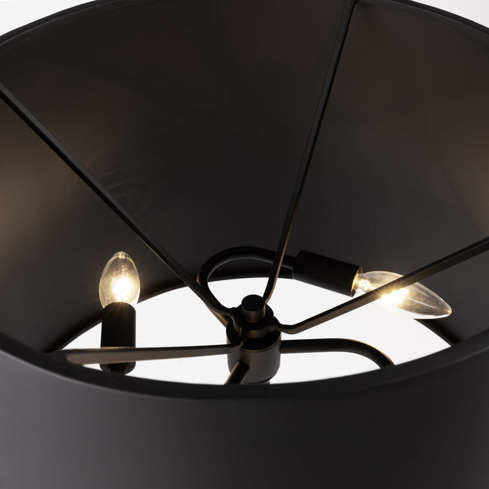 Varaluz 504T03MB Three Light Table Lamp, Matte Black
