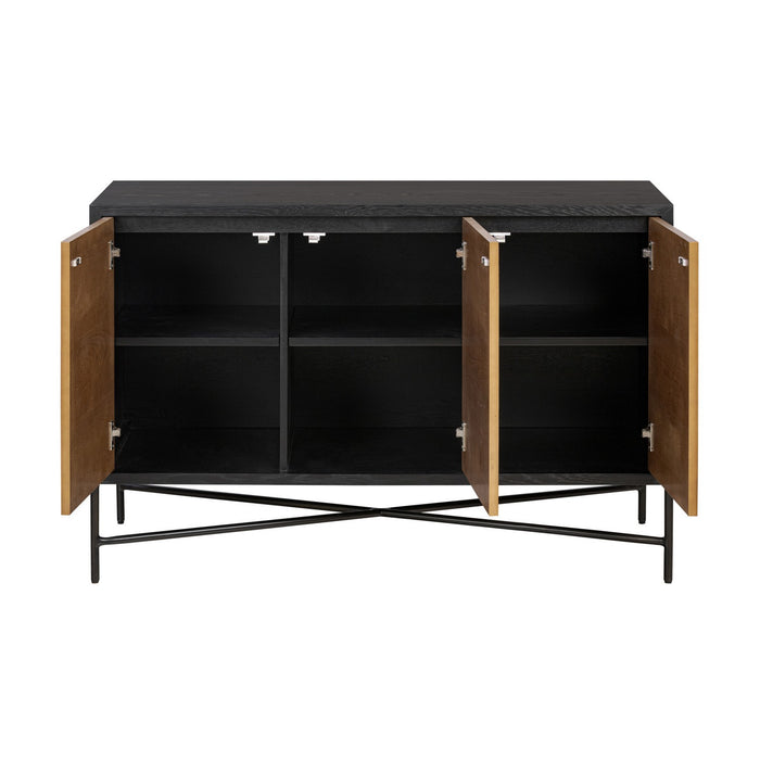 Varaluz 505ST48A Credenza, Black/Walnut/White Ashe/Cherry/Black Oak