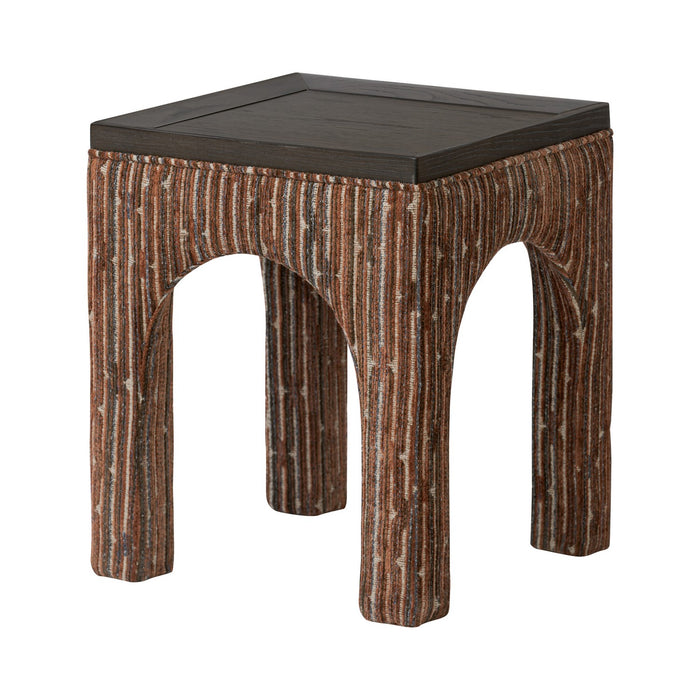 Varaluz 506TA16B Side Table, Dark Brown Oak/Geo