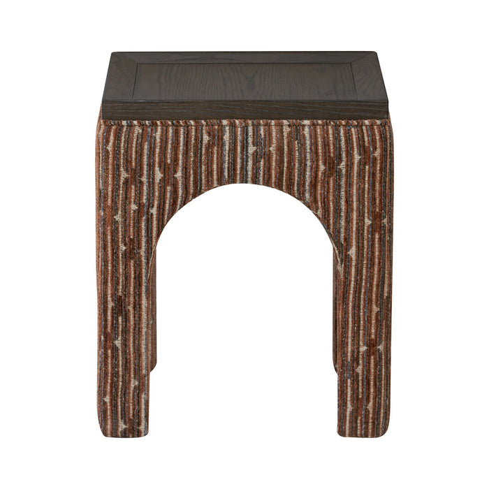 Varaluz 506TA16B Side Table, Dark Brown Oak/Geo