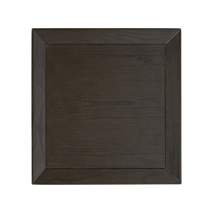 Varaluz 506TA16B Side Table, Dark Brown Oak/Geo