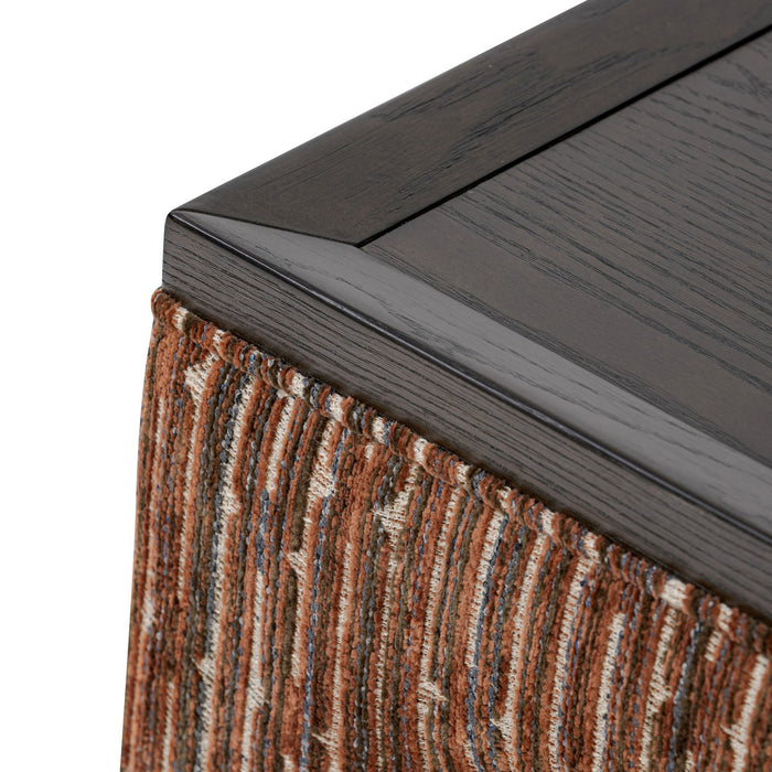 Varaluz 506TA16B Side Table, Dark Brown Oak/Geo