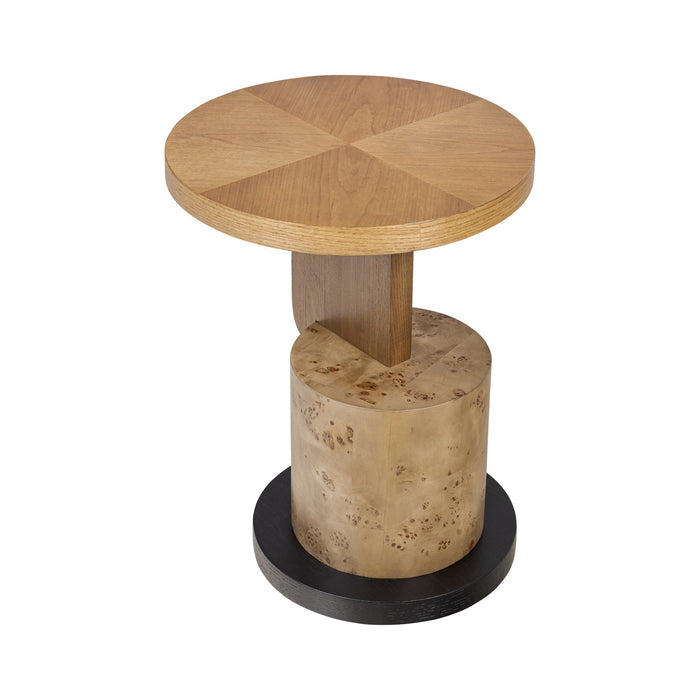 Varaluz 508TA18A Side Table, Black Oak/Mappa Burl/ Poplar/Cherry