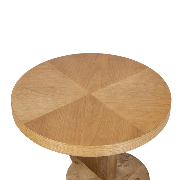 Varaluz 508TA18A Side Table, Black Oak/Mappa Burl/ Poplar/Cherry