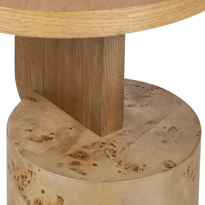 Varaluz 508TA18A Side Table, Black Oak/Mappa Burl/ Poplar/Cherry