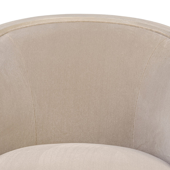 Varaluz 510CH28A Accent Chair, Ash Blond/Mushroom Mohair