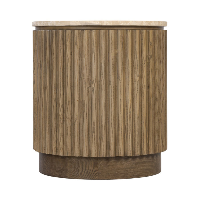 Varaluz 511TA18A Side Table, Harvest Oak/Mushroom Oak