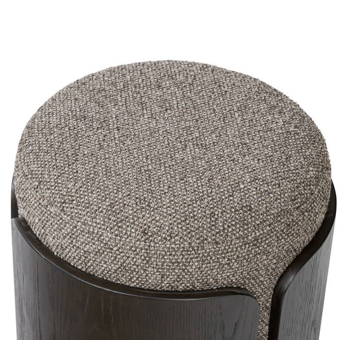Varaluz 513CH17A Ottoman, Dark Brown Oak/Earth