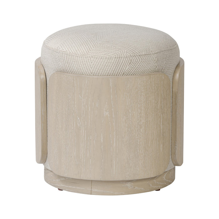 Varaluz 513CH17B Ottoman, Ashe Blonde Oak/Ecru