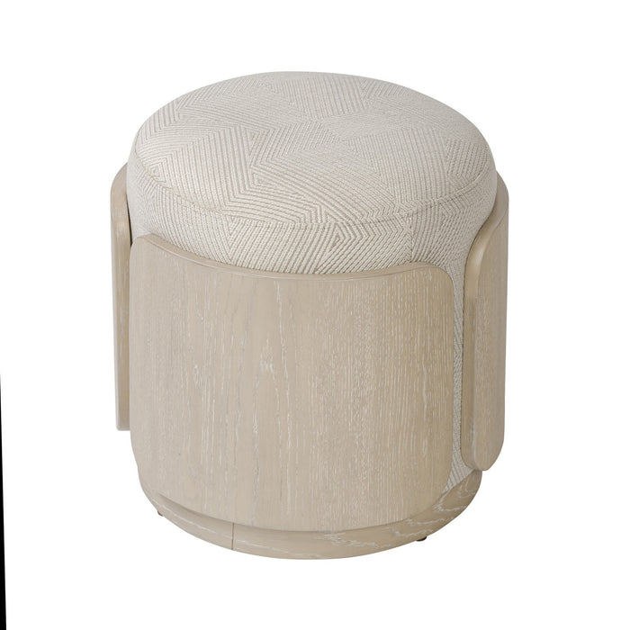 Varaluz 513CH17B Ottoman, Ashe Blonde Oak/Ecru