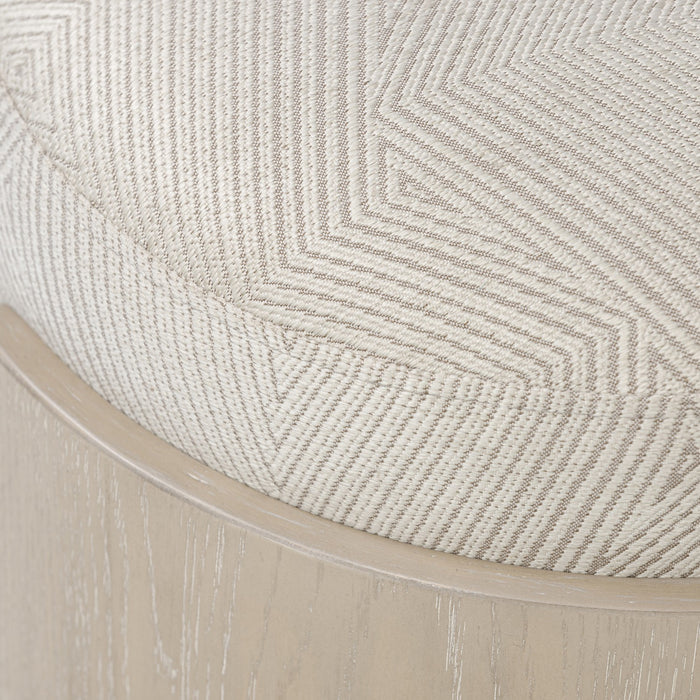 Varaluz 513CH17B Ottoman, Ashe Blonde Oak/Ecru
