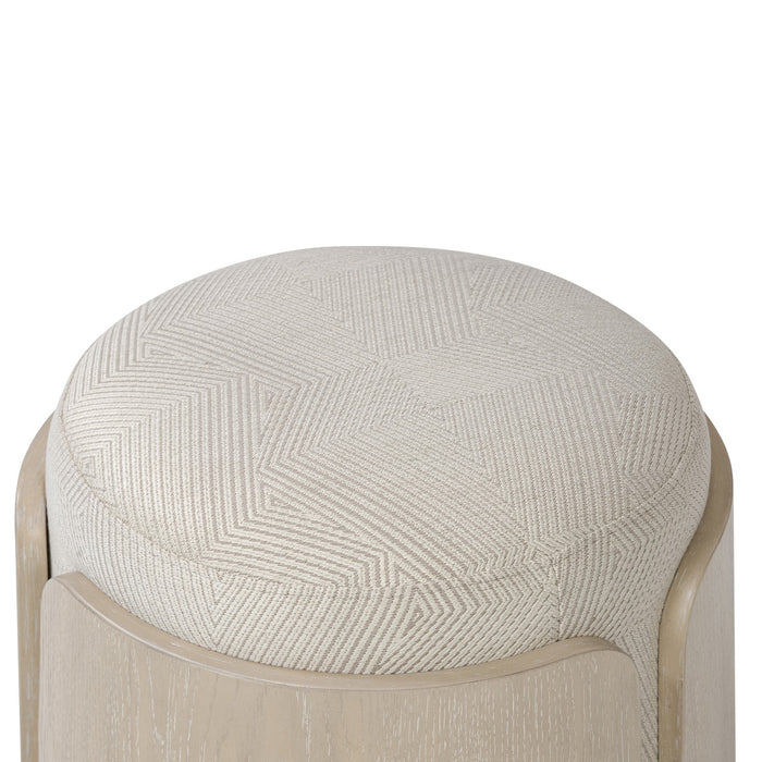 Varaluz 513CH17B Ottoman, Ashe Blonde Oak/Ecru