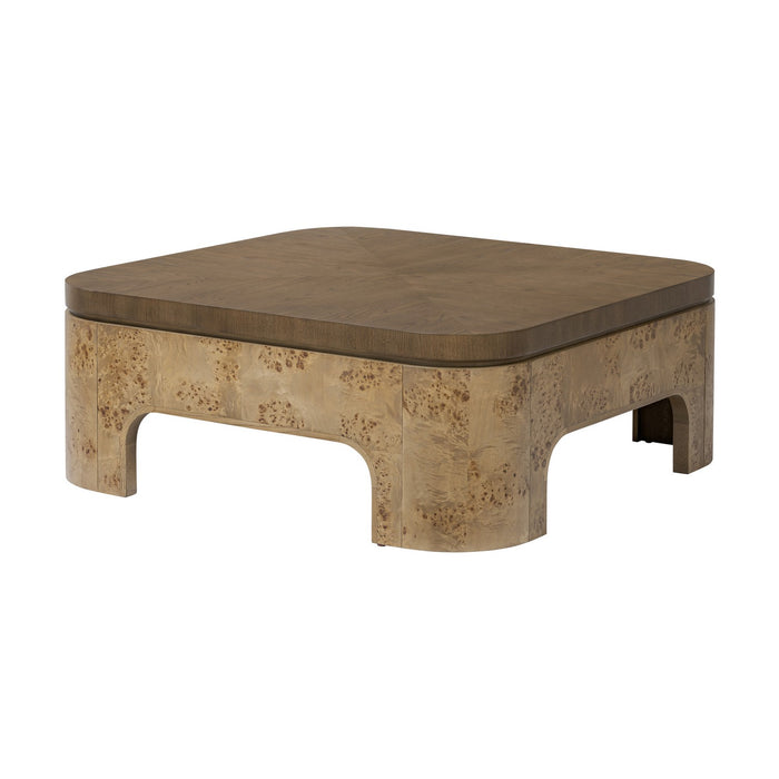 Varaluz 514TA44A Coffee Table, Mushroom Oak/Mappa Burl