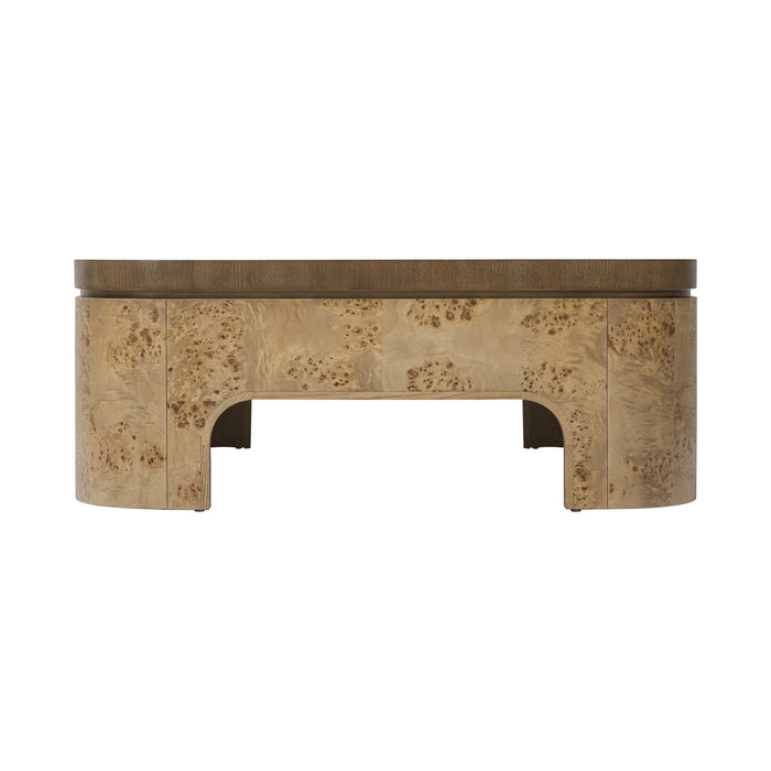 Varaluz 514TA44A Coffee Table, Mushroom Oak/Mappa Burl