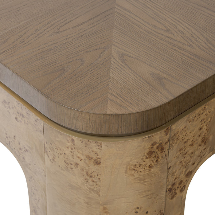 Varaluz 514TA44A Coffee Table, Mushroom Oak/Mappa Burl