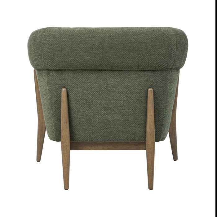 Varaluz 515CH32B Accent Chair, Harvest Oak/Green
