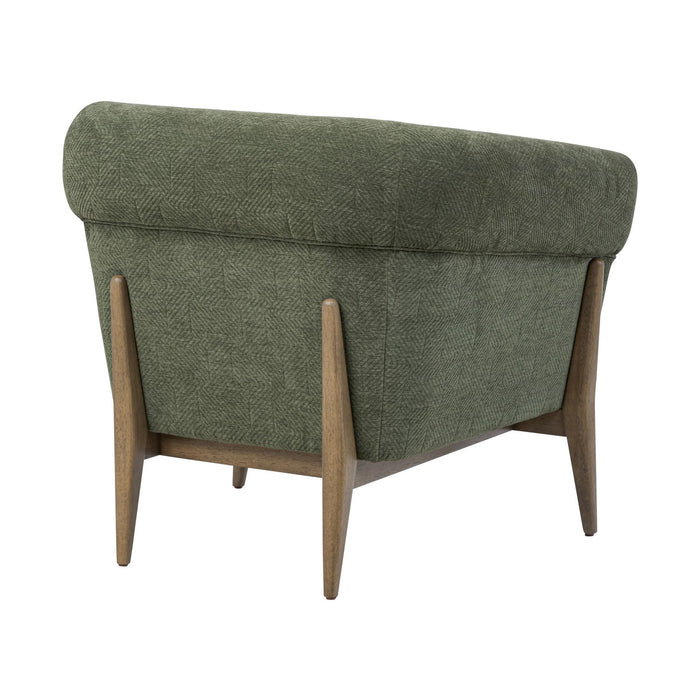 Varaluz 515CH32B Accent Chair, Harvest Oak/Green